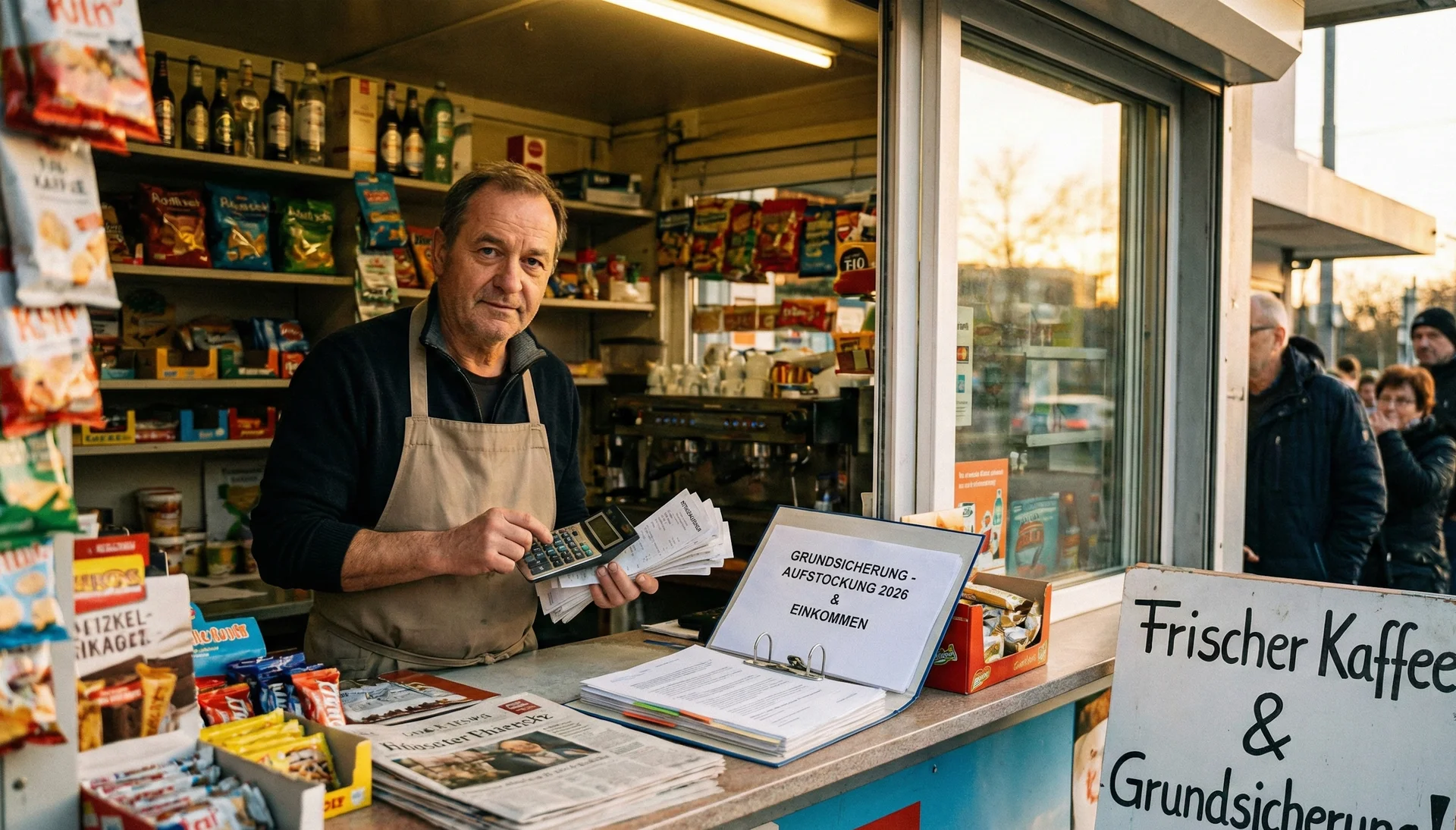 Grundsicherung für Selbstständige 2026: Aufstockung, Einkommen und Betriebsausgaben